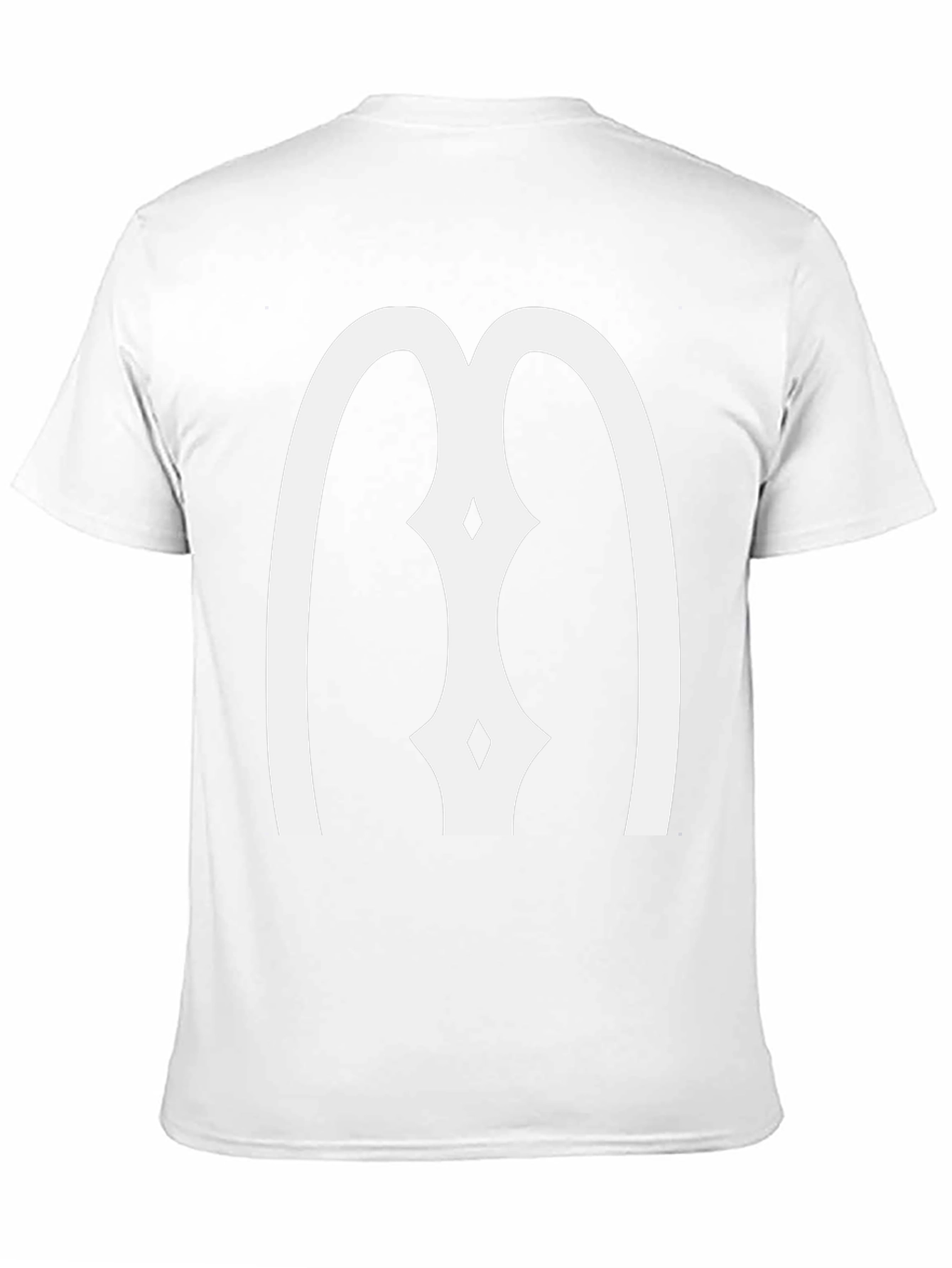 Camiseta Negra con Diseño Abstracto Blanco