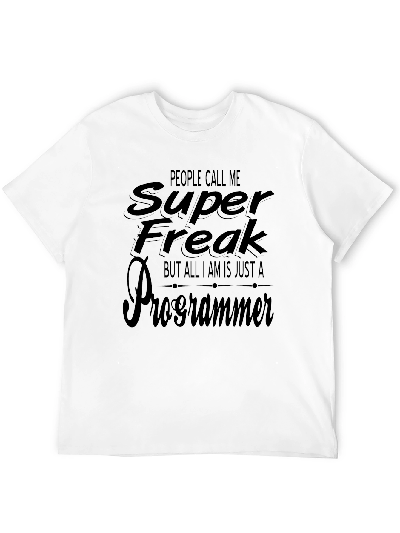 Camiseta Negra Super Freak Programmer