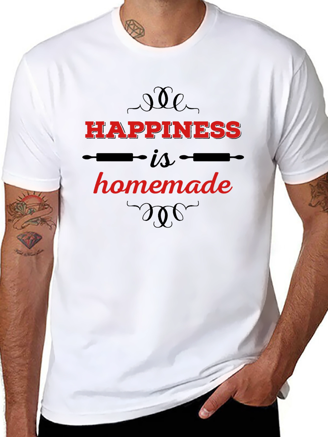 Camiseta Negra Happiness is Homemade