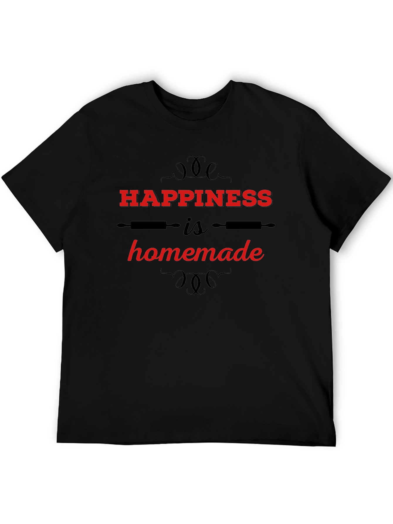 Camiseta Negra Happiness is Homemade