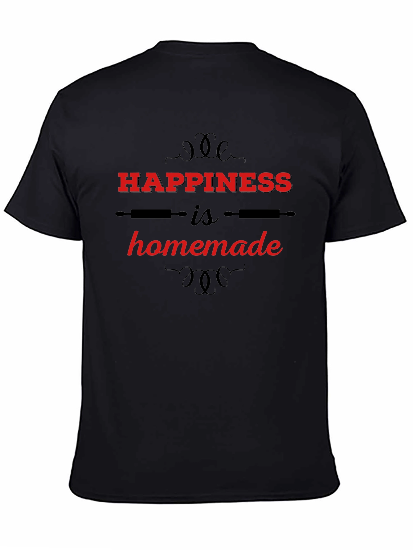 Camiseta Negra Happiness is Homemade