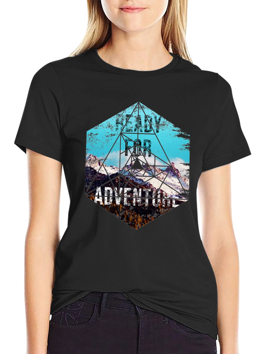 Camiseta Negra de Aventura para Hombre