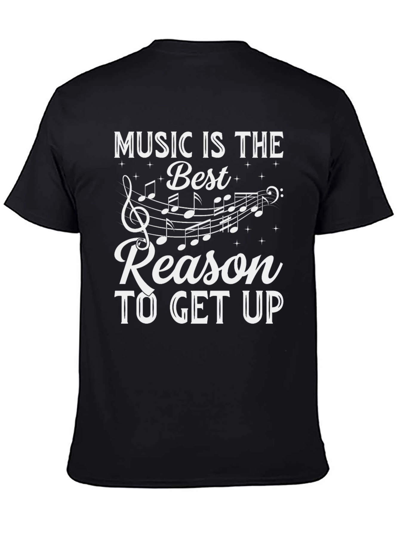 Camiseta Negra: La Música es la Mejor Razón