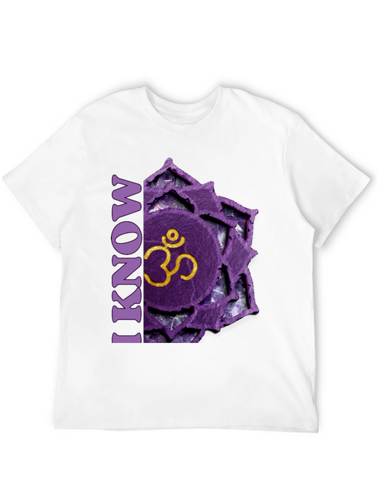 Camiseta Negra con Chakra Corona y Texto