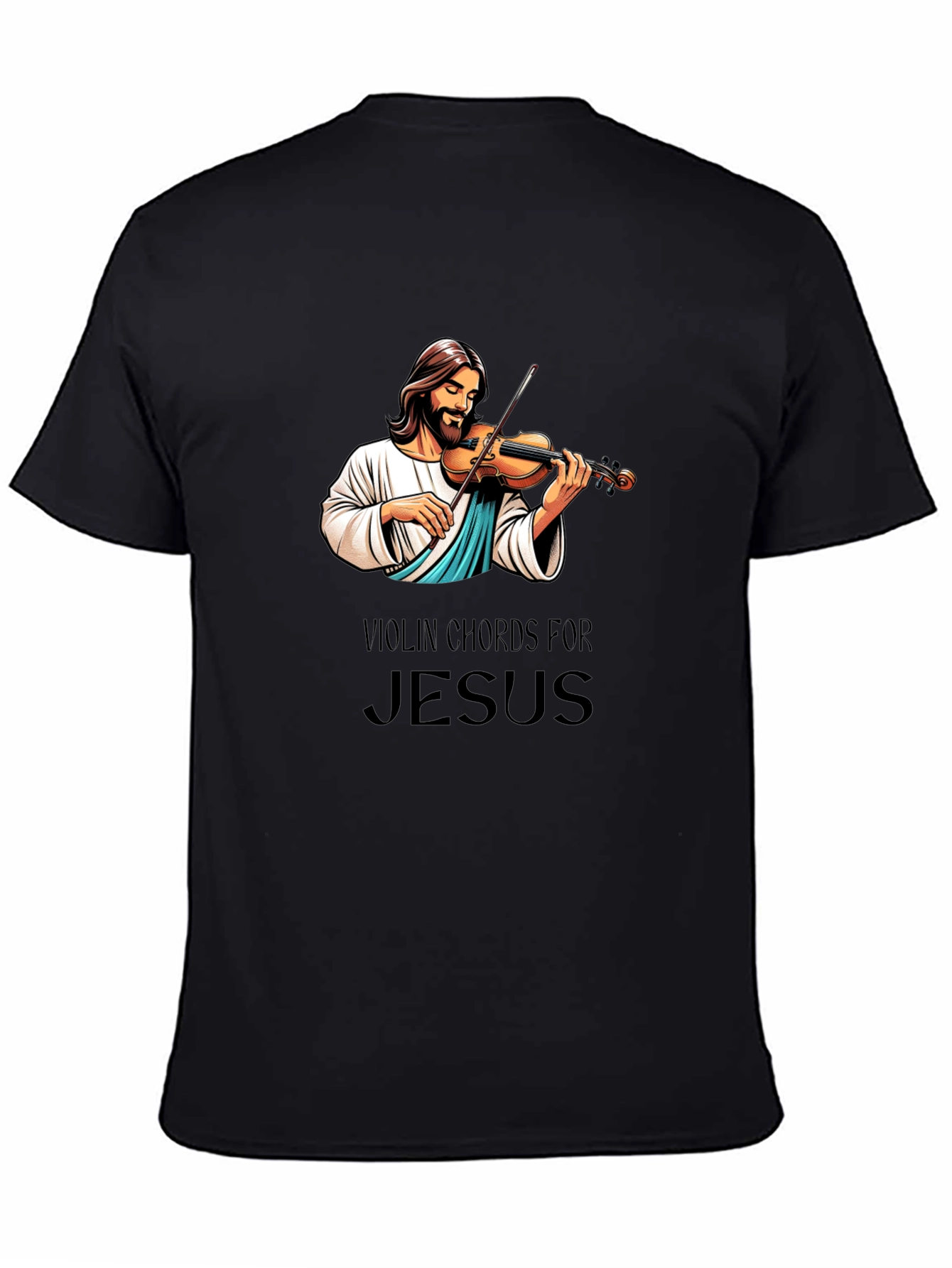 Camiseta Negra: Jesús Violinista