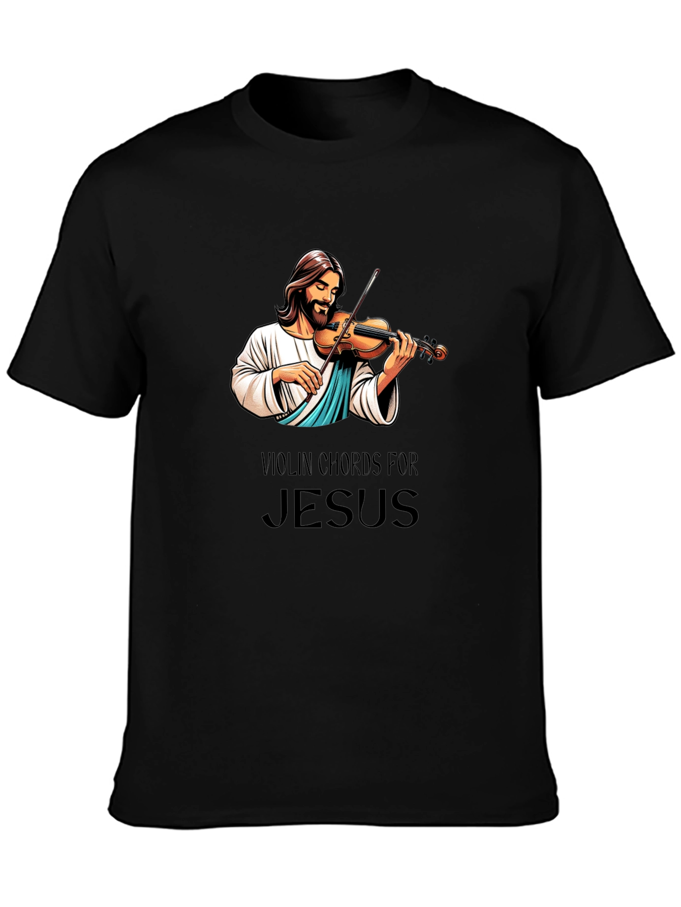 Camiseta Negra: Jesús Violinista