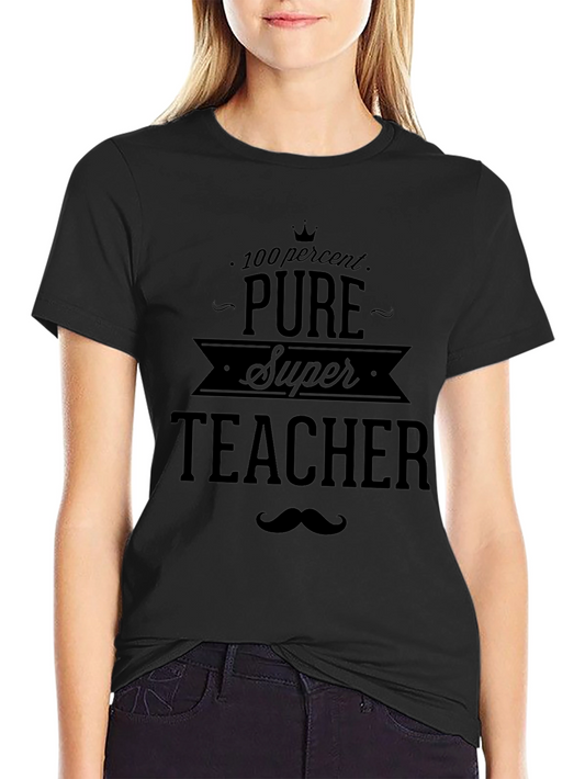 Camiseta Negra Super Teacher para Hombre