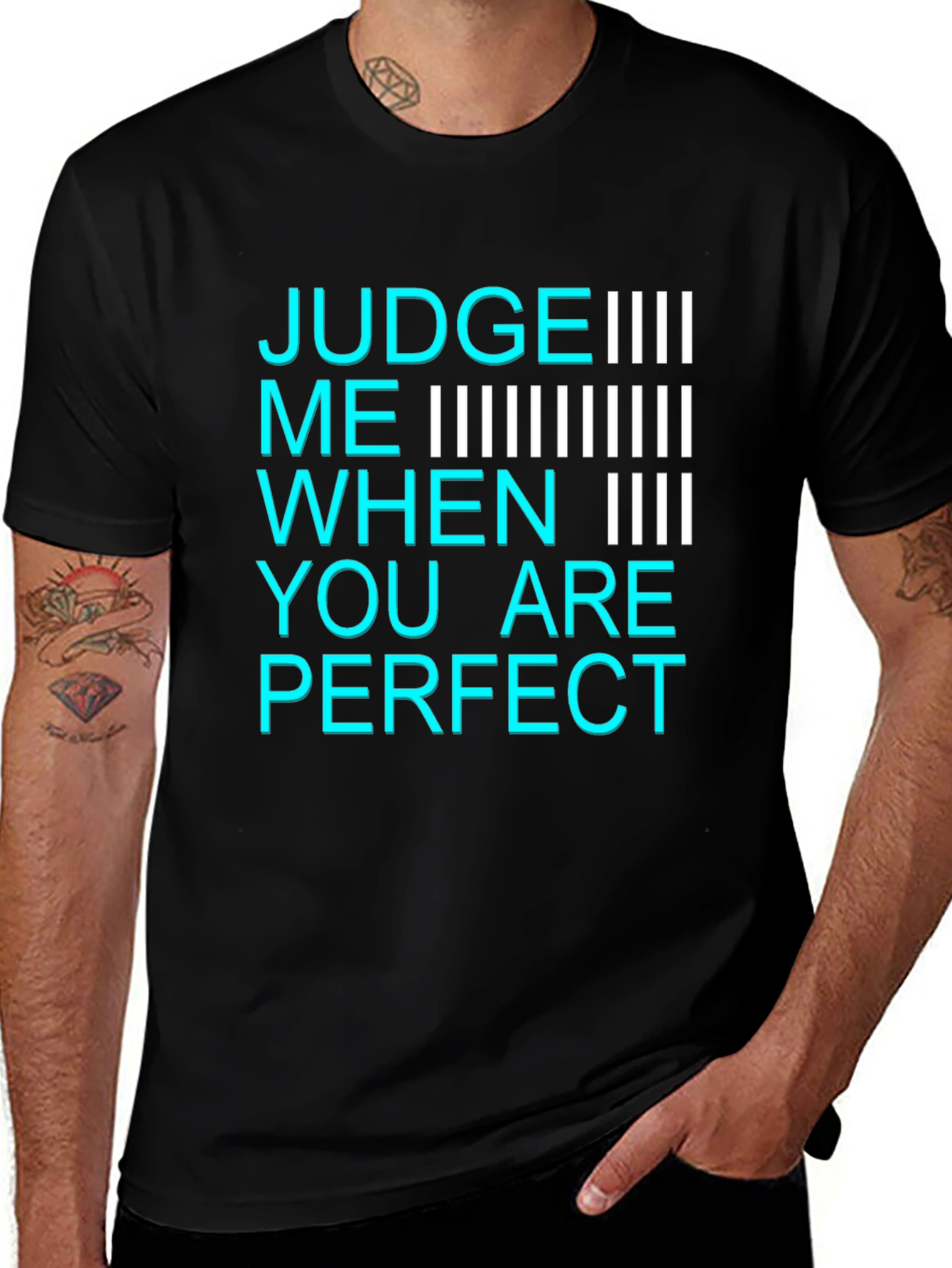 Camiseta Negra con Frase Motivacional Azul