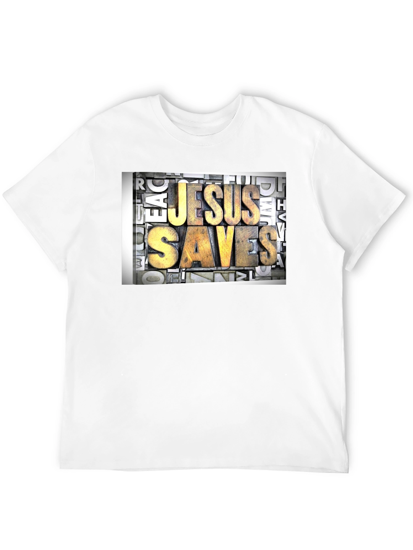 Camiseta Negra Jesús Salva - Estilo Retro