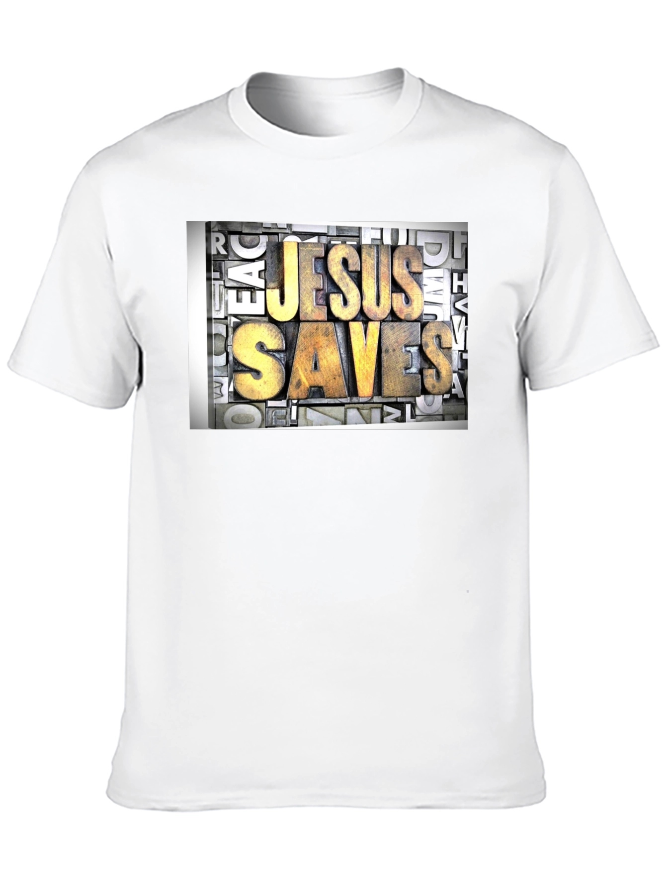 Camiseta Negra Jesús Salva - Estilo Retro