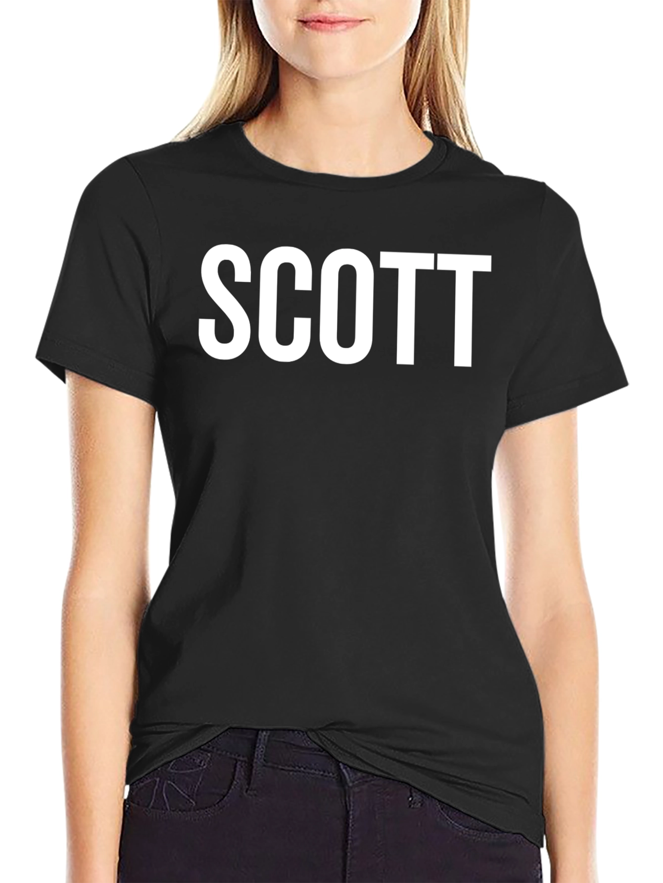 Camiseta Negra SCOTT Clásica Unisex