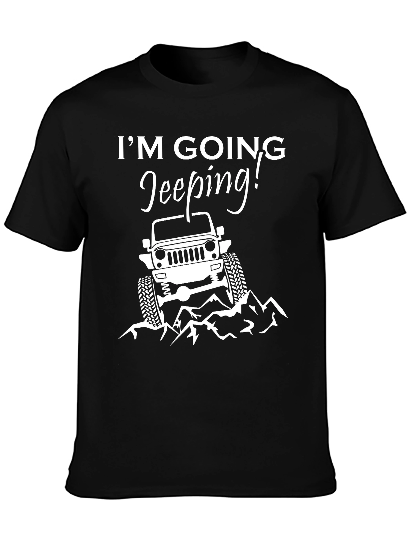 Camiseta Negra Im Going Jeeping!