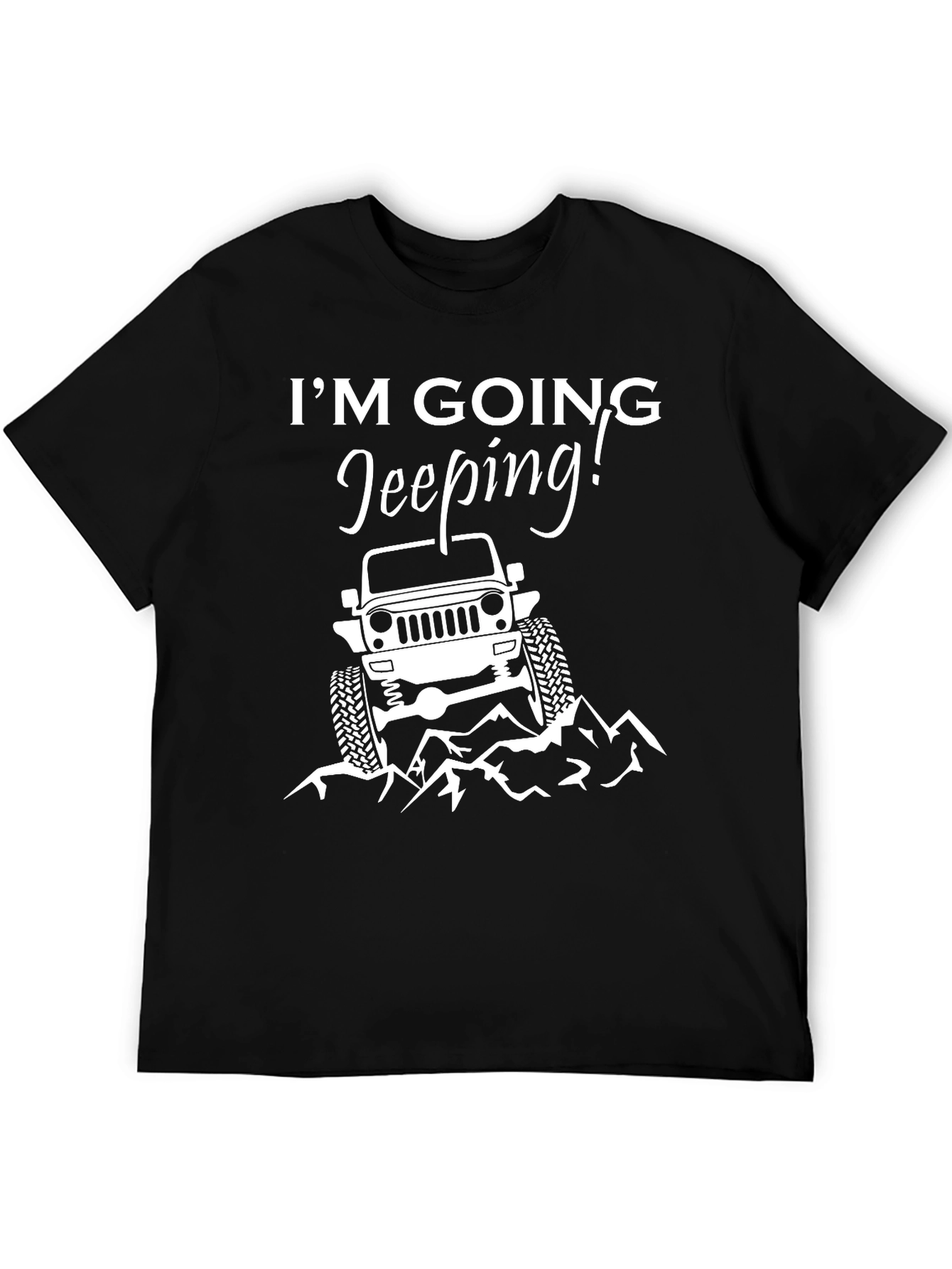 Camiseta Negra Im Going Jeeping!