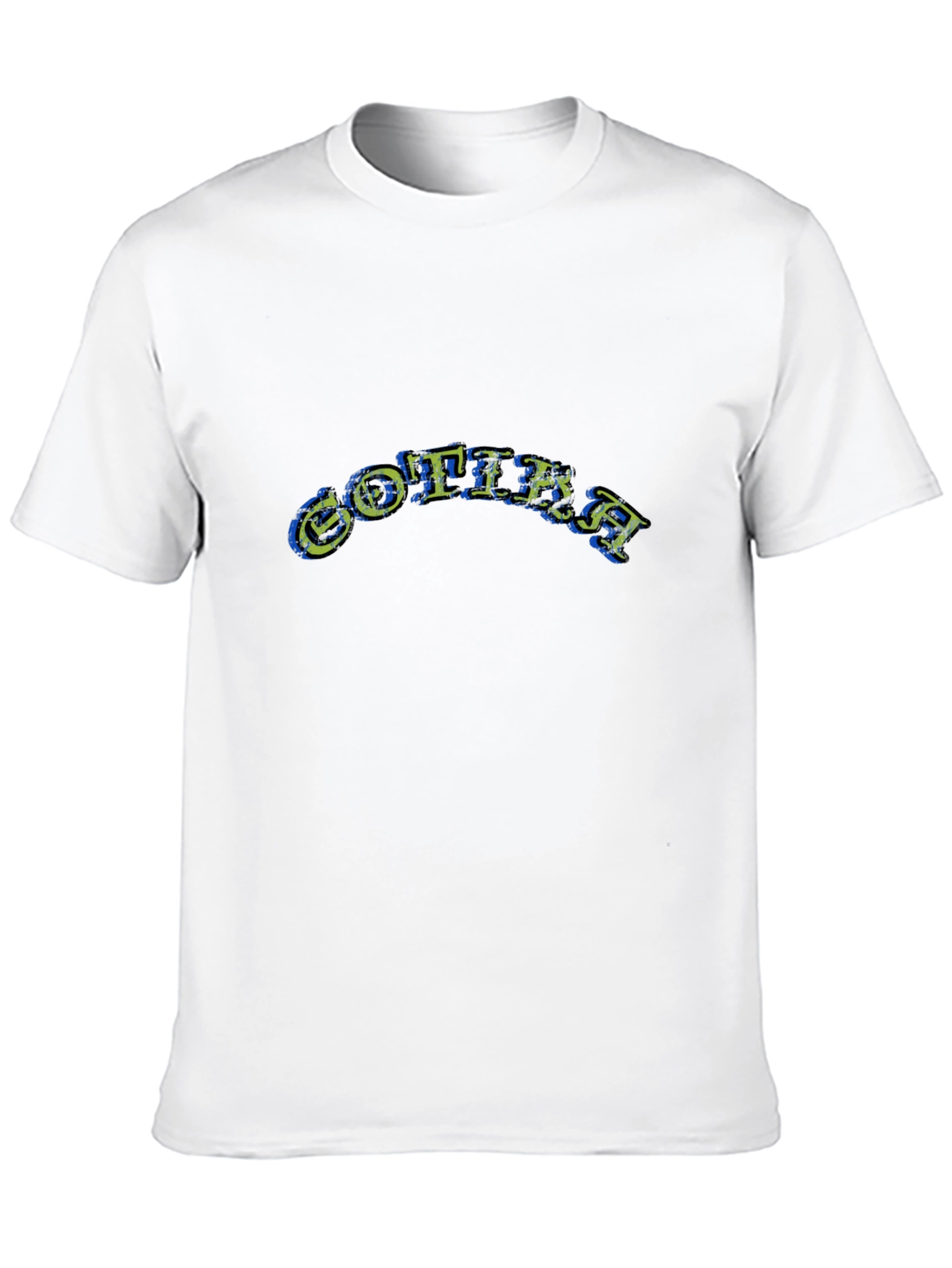 Camiseta Gótica Negra Estampada