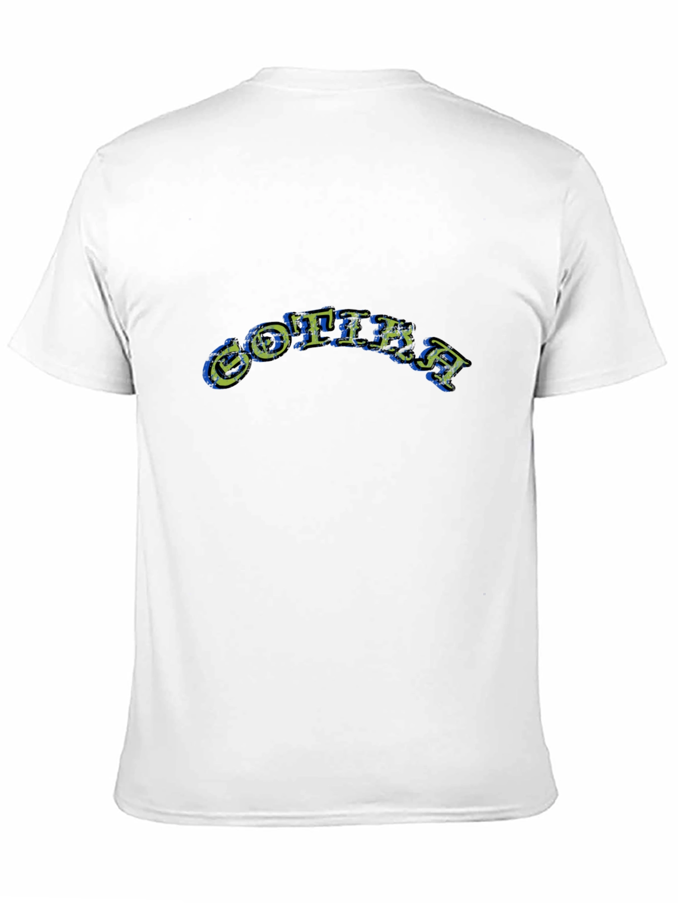 Camiseta Gótica Negra Estampada