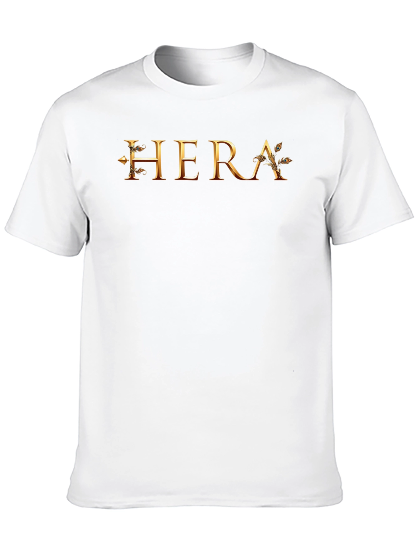 Camiseta Negra con Diseño Dorado HERA