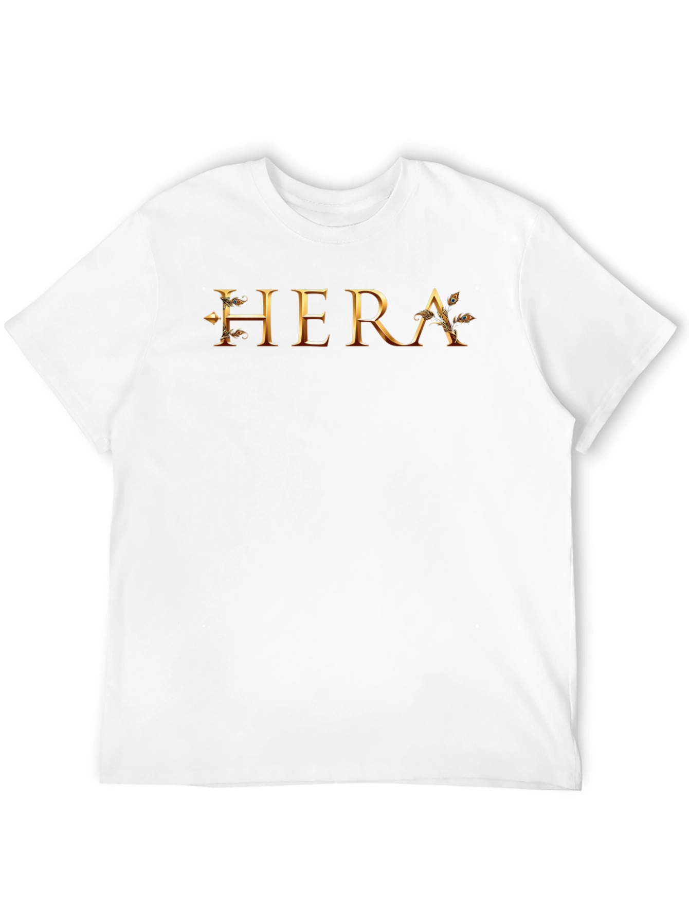 Camiseta Negra con Diseño Dorado HERA