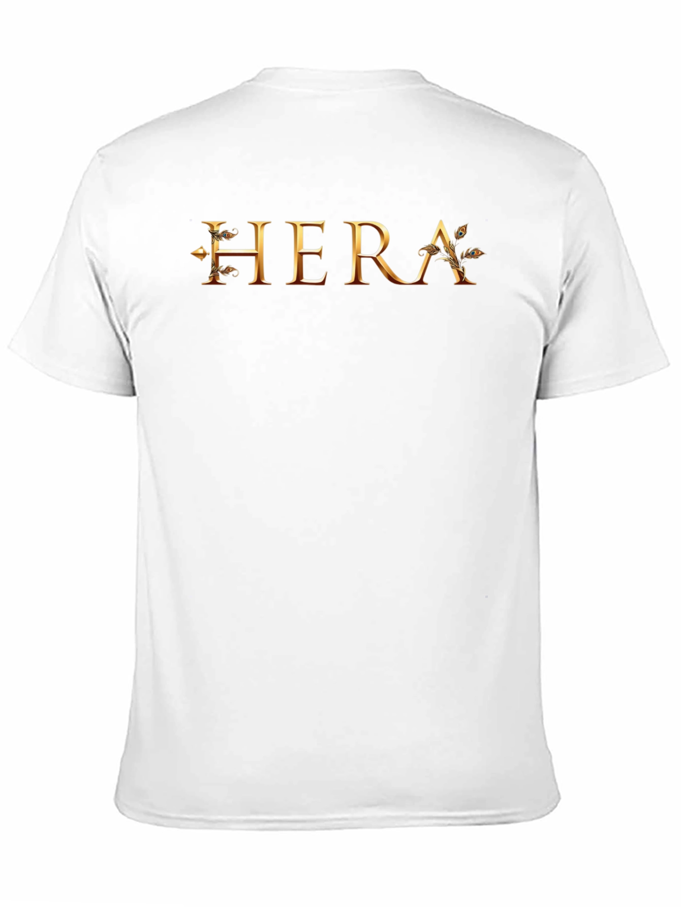 Camiseta Negra con Diseño Dorado HERA