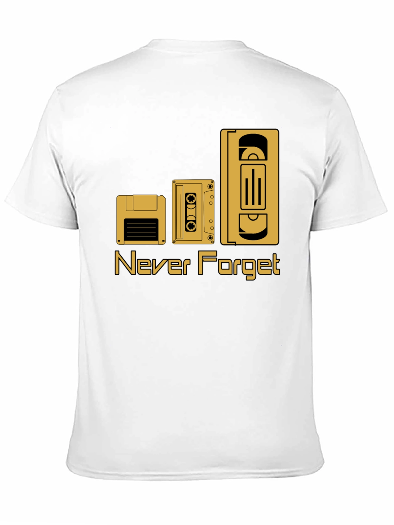 Camiseta Negra Retro Never Forget