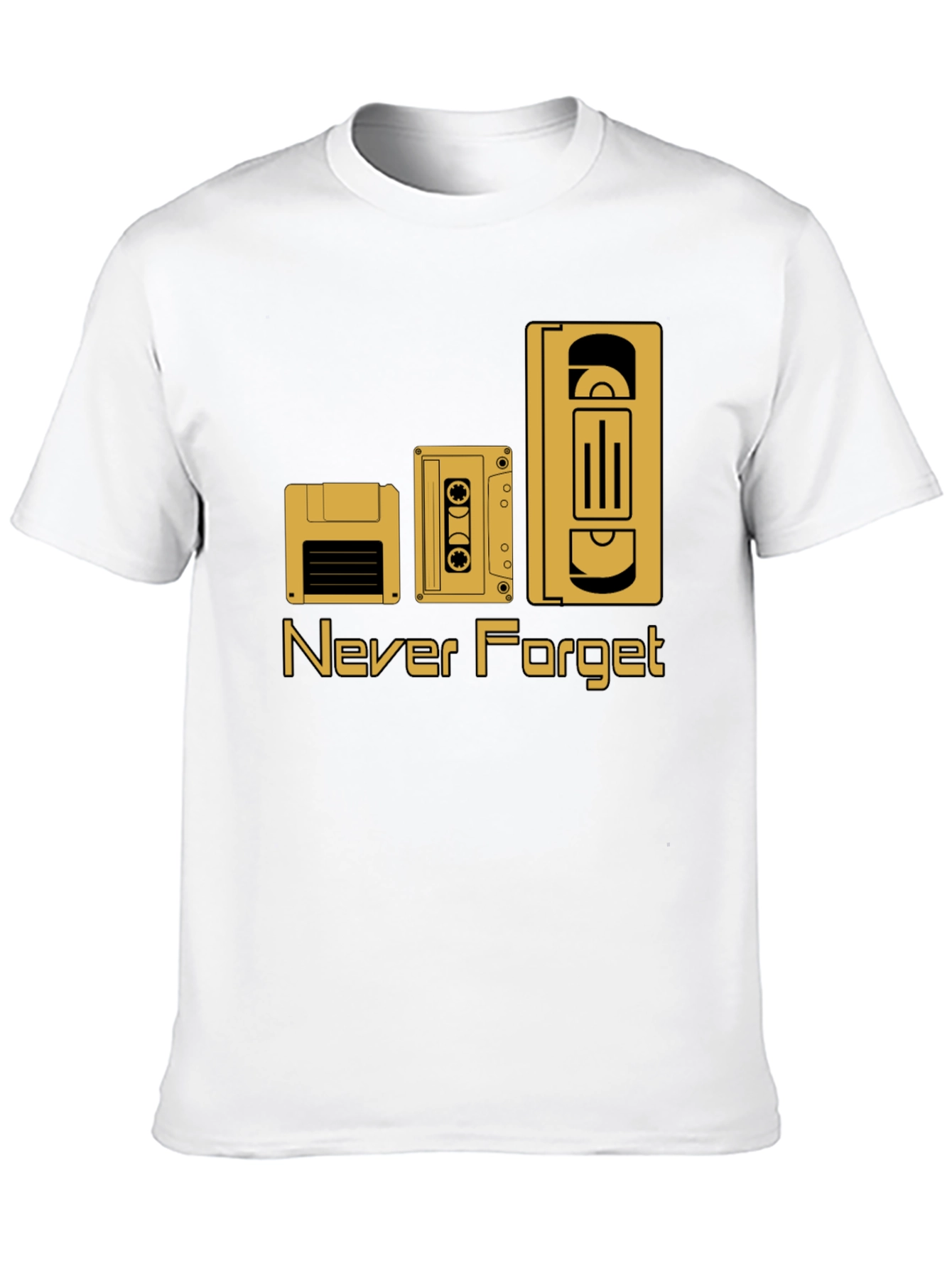 Camiseta Negra Retro Never Forget