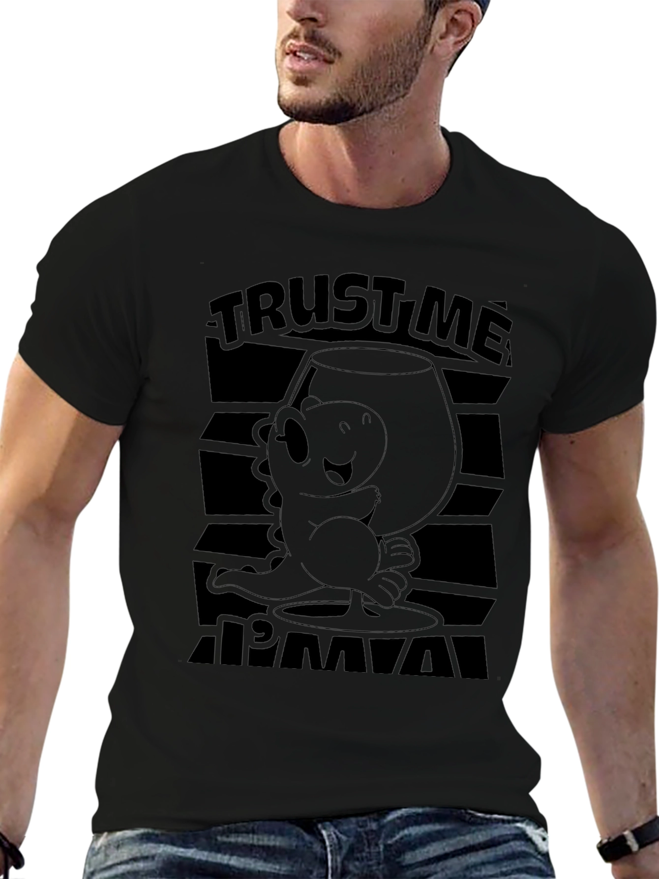 Camiseta Negra Trust Me Im a Lizard