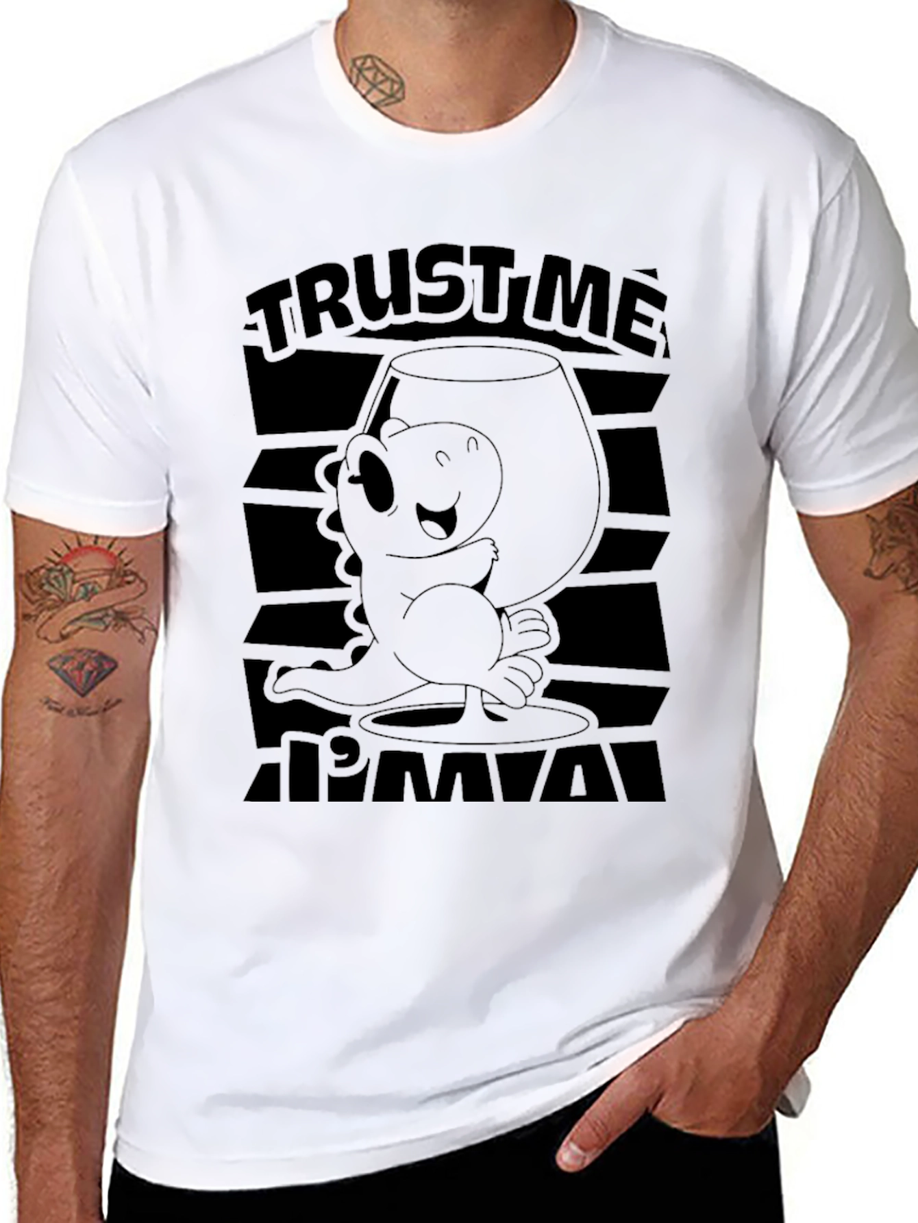 Camiseta Negra Trust Me Im a Lizard