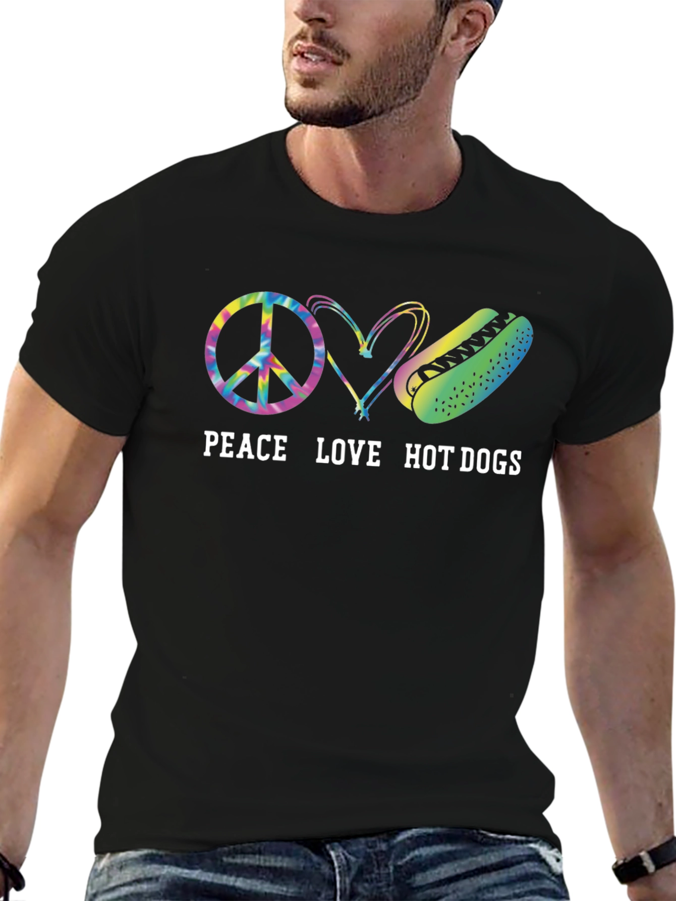 Camiseta Paz Amor y Hot Dogs