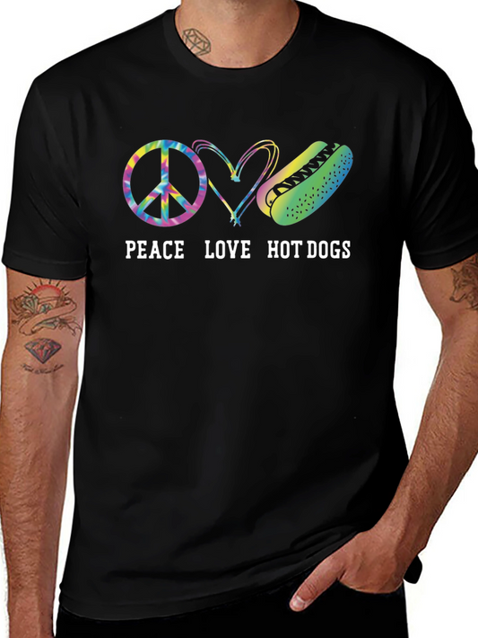 Camiseta Paz Amor y Hot Dogs
