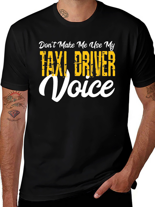 Camiseta Negra con Diseño Taxi Driver Voice