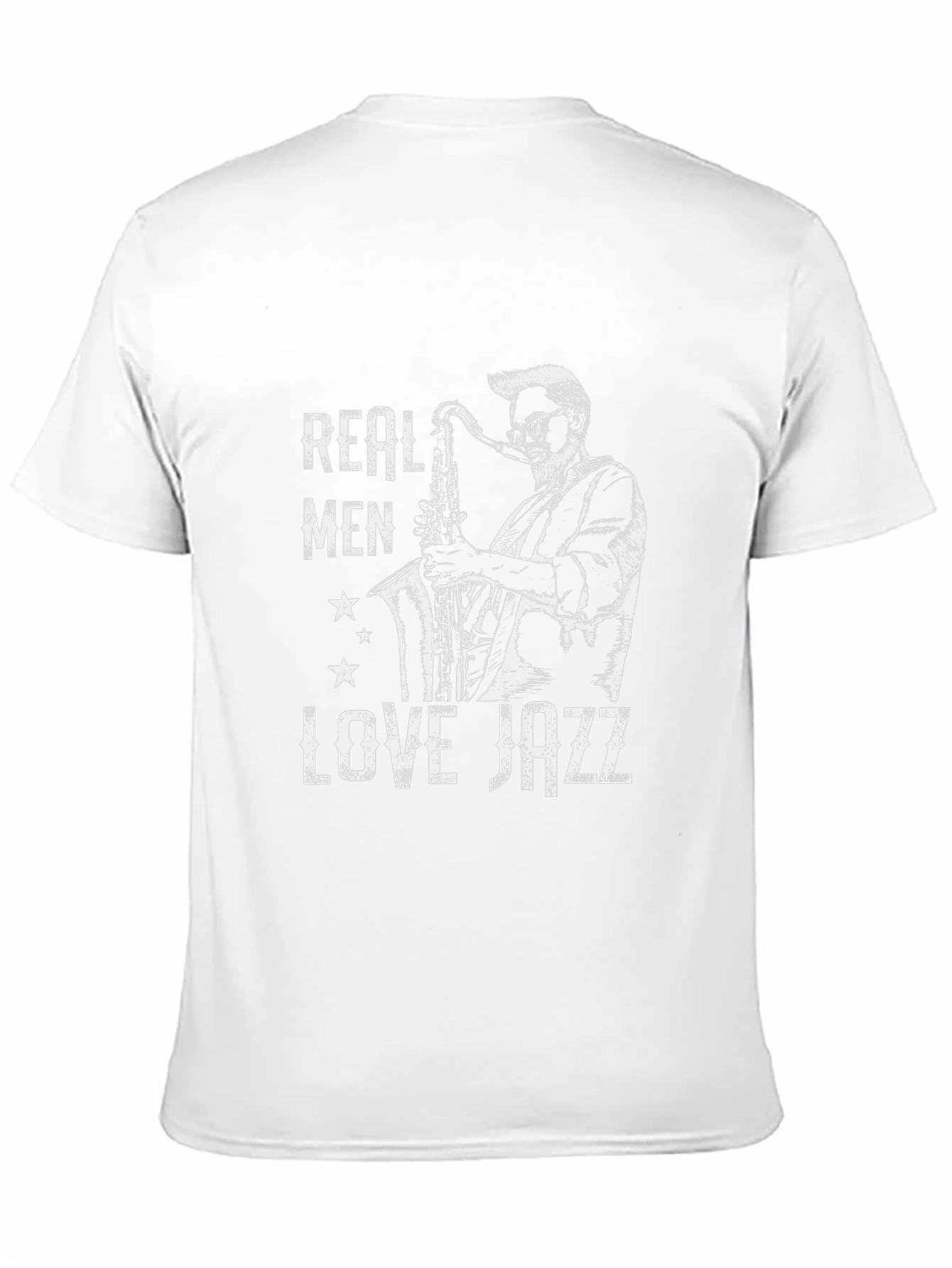 Camiseta Negra Hombre Real Men Love Jazz