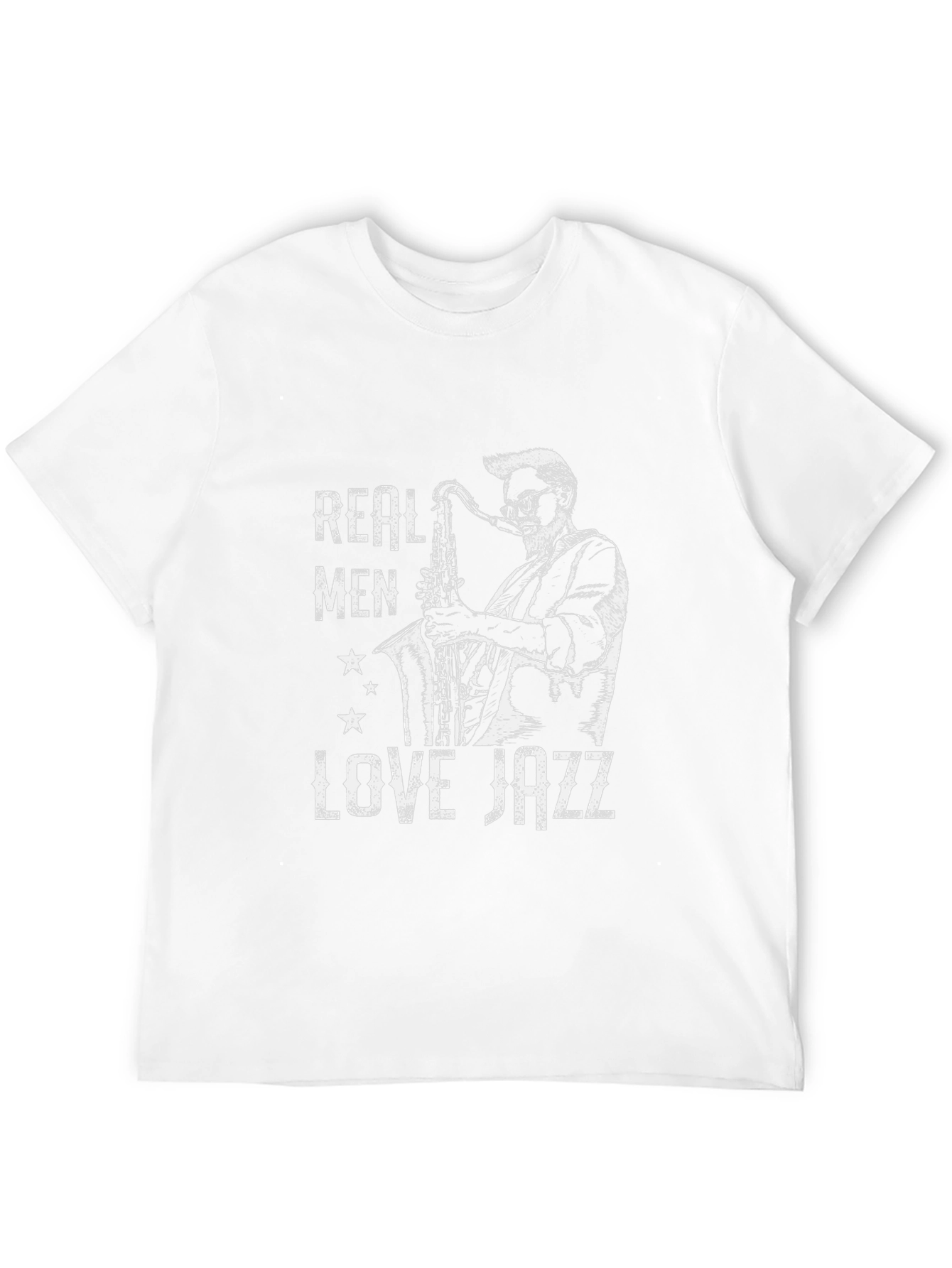 Camiseta Negra Hombre Real Men Love Jazz