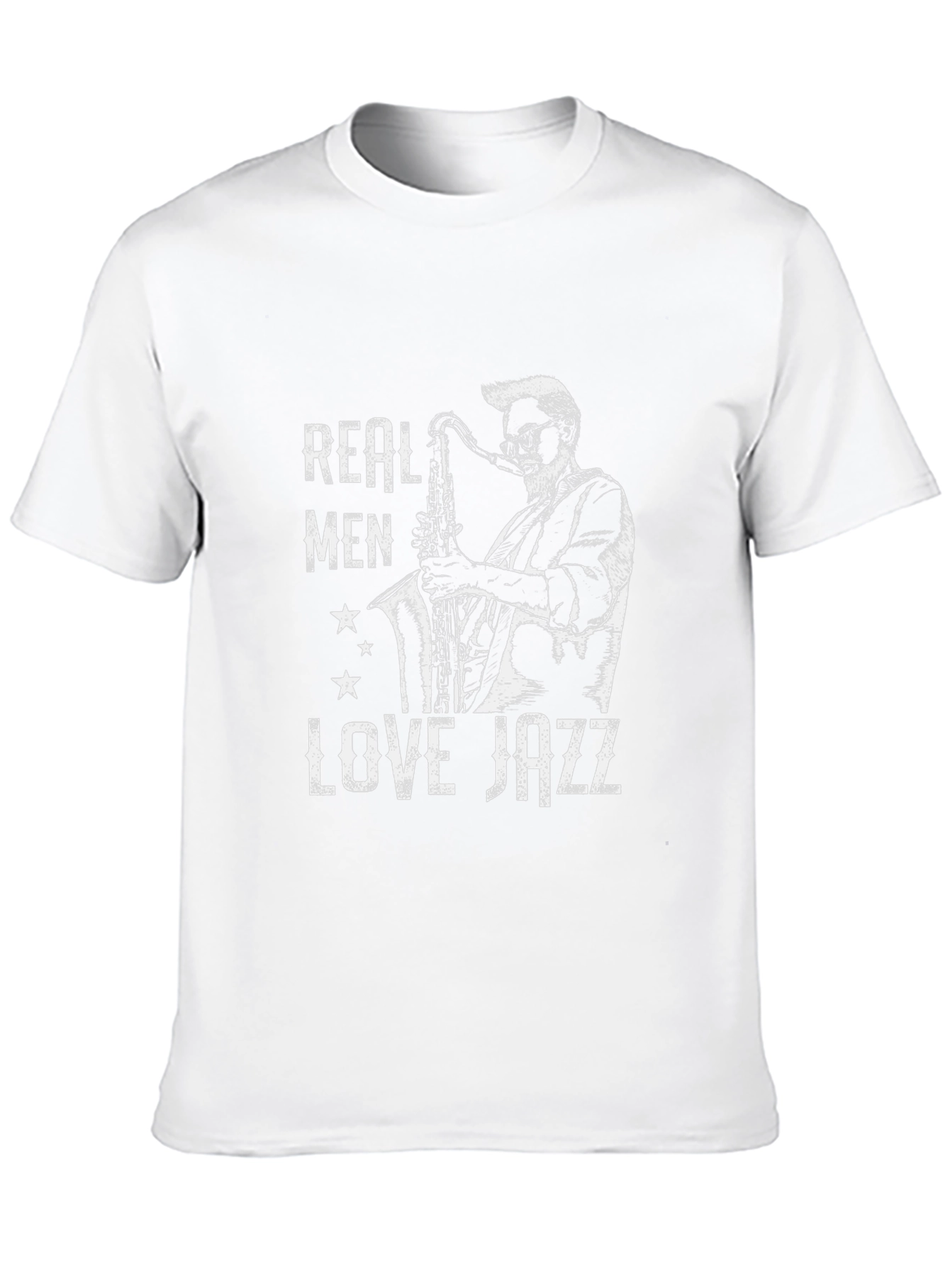 Camiseta Negra Hombre Real Men Love Jazz