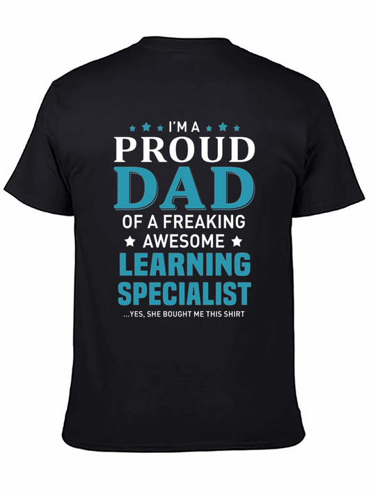 Camiseta para Papá Orgulloso de Especialista en Aprendizaje