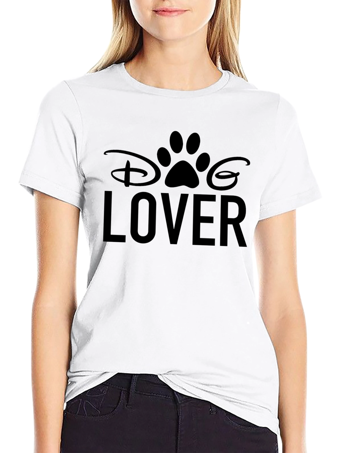 Camiseta Negra Dog Lover Disney
