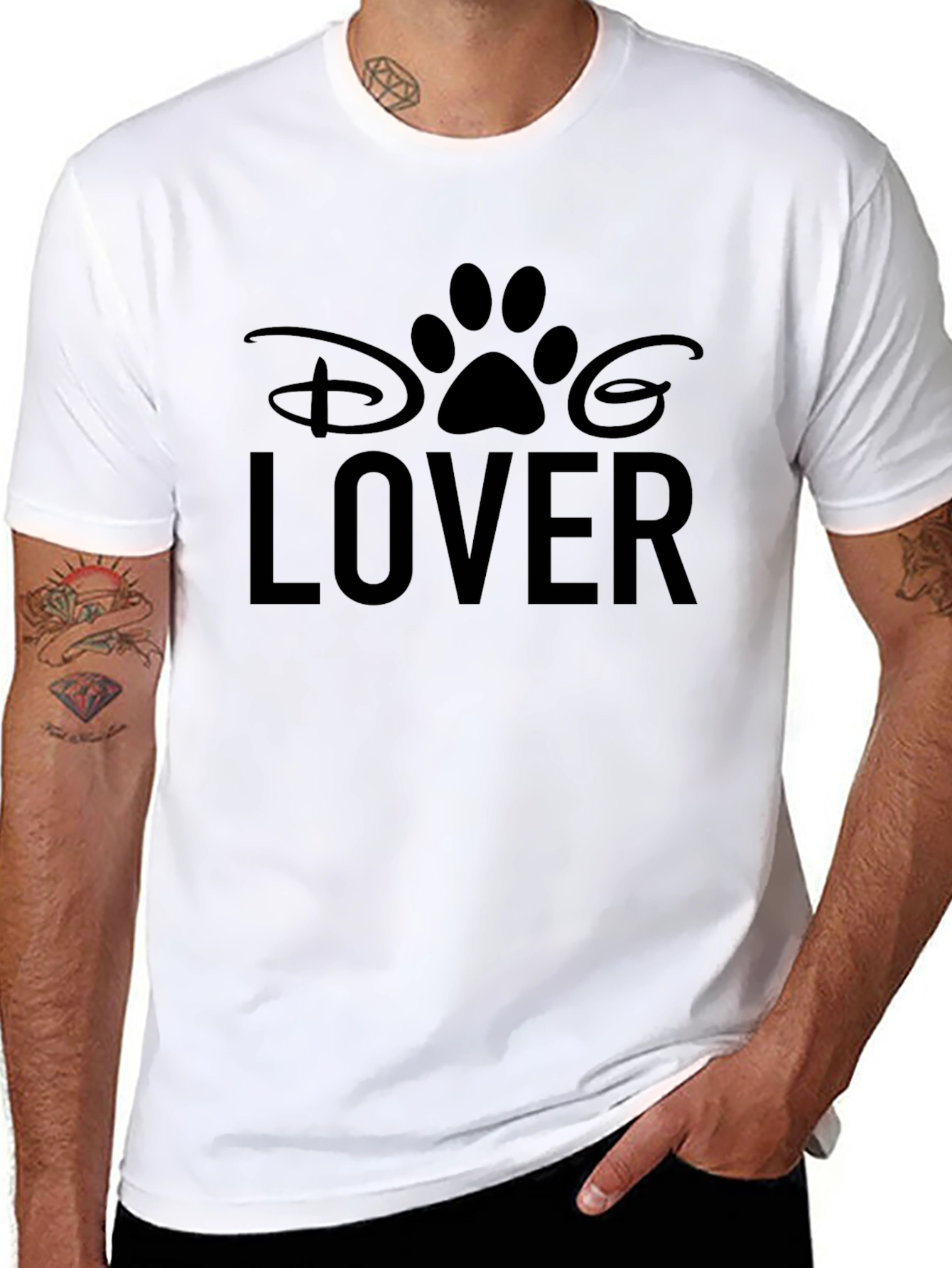 Camiseta Negra Dog Lover Disney