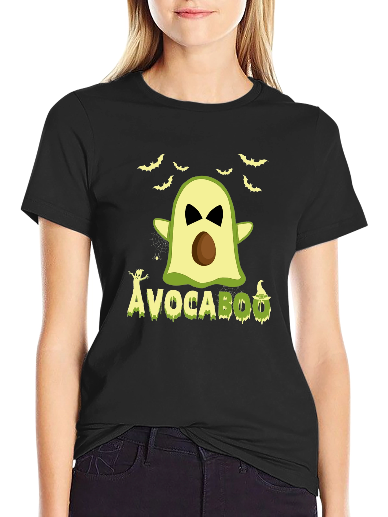 Camiseta Negra Avocaboo Halloween
