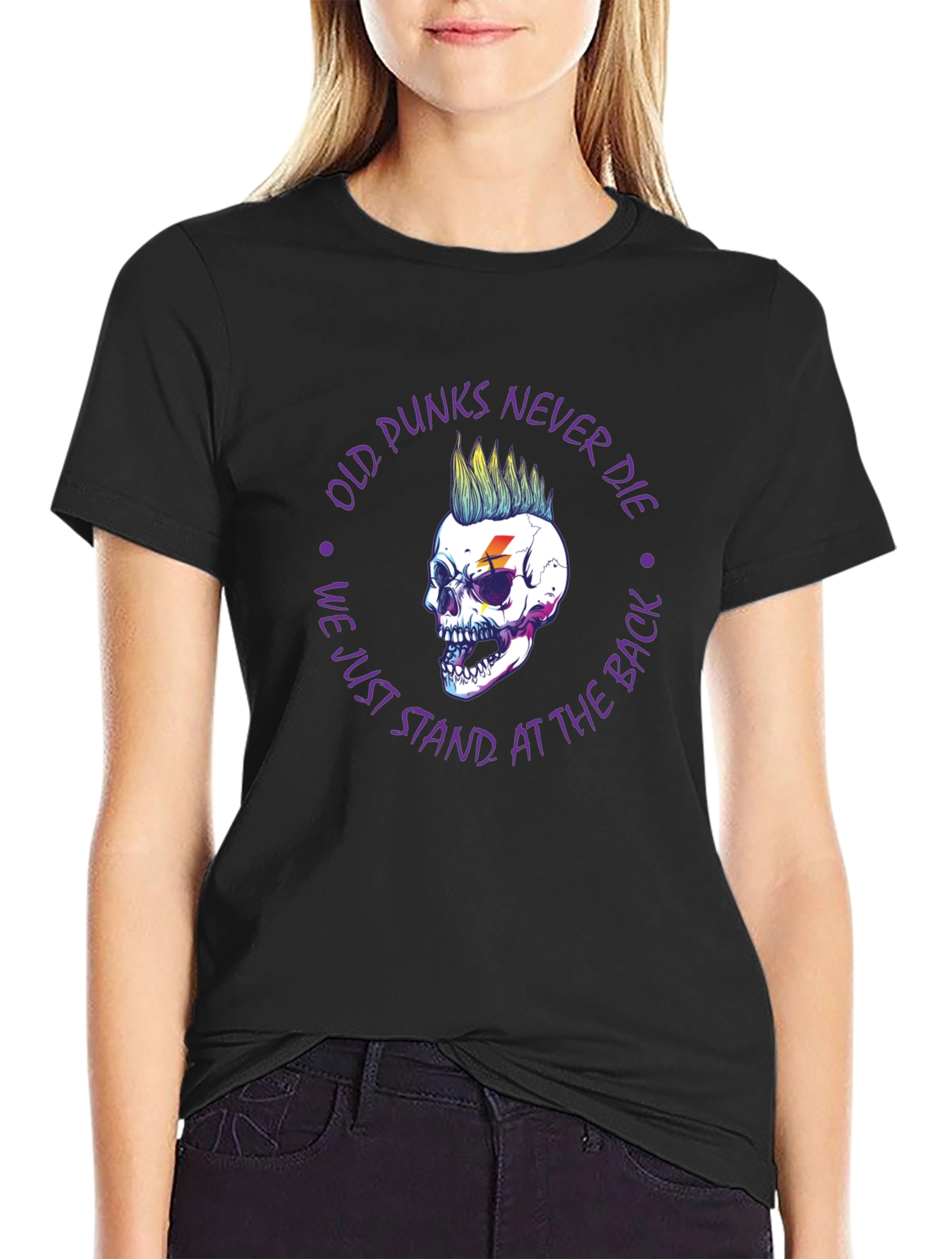 Camiseta Punk con Diseño de Cráneo