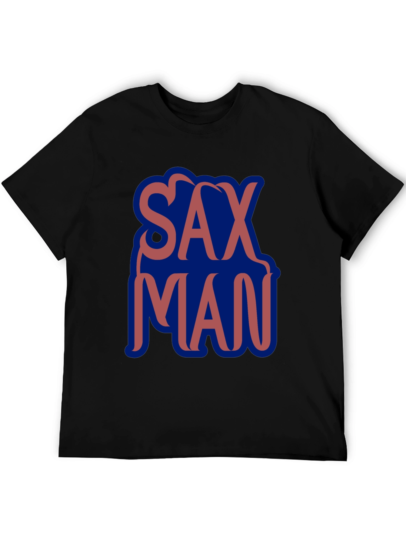 Camiseta Negra Sax Man Diseño Moderno