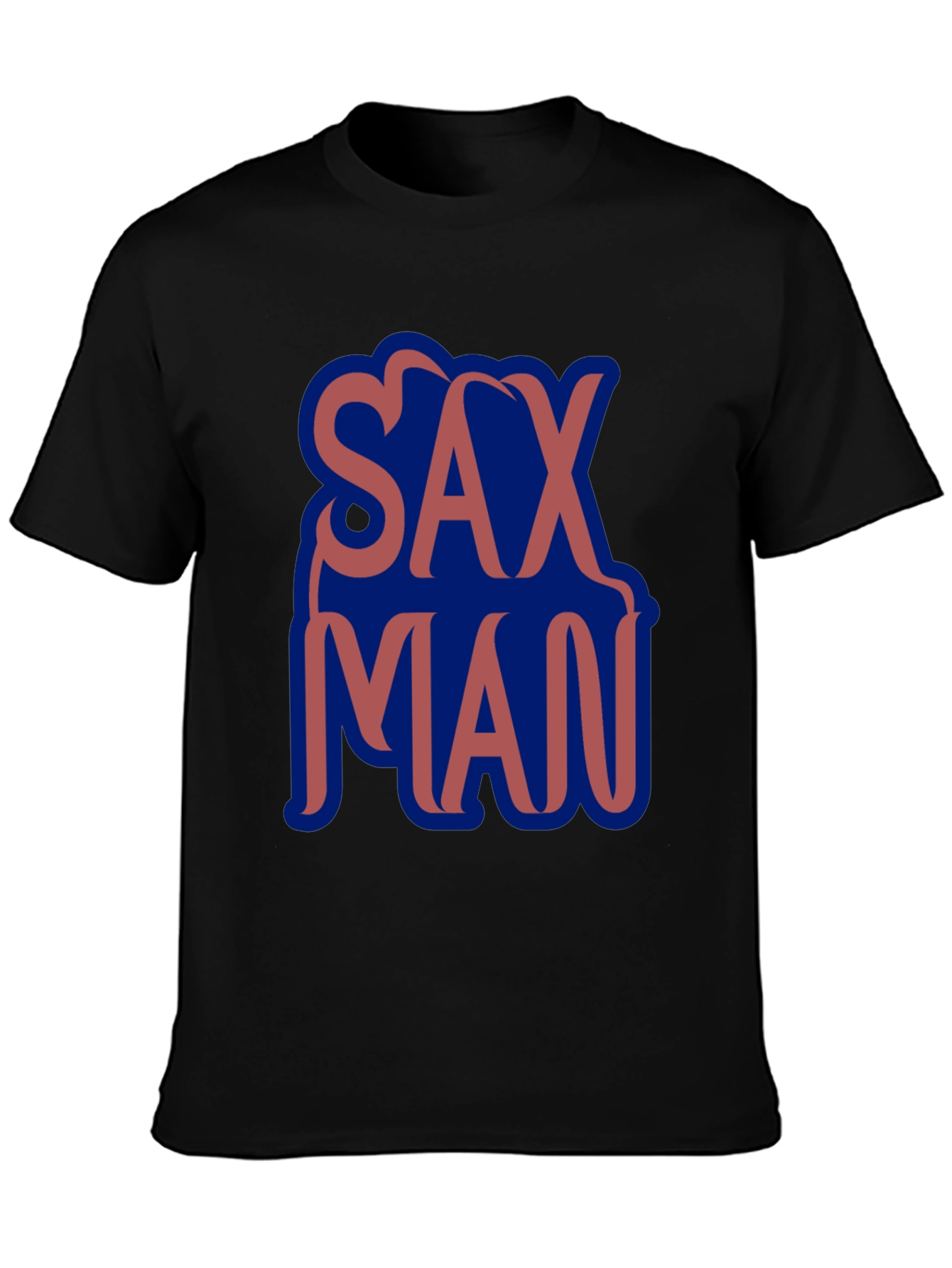 Camiseta Negra Sax Man Diseño Moderno