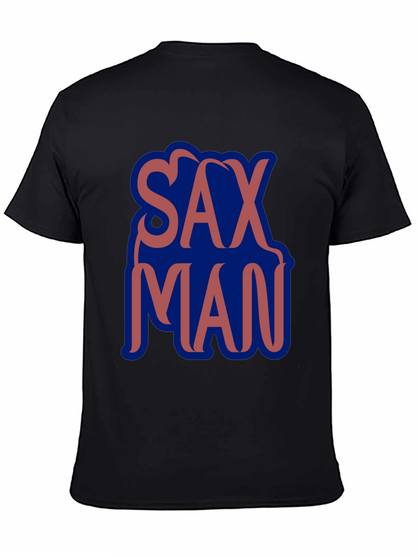 Camiseta Negra Sax Man Diseño Moderno
