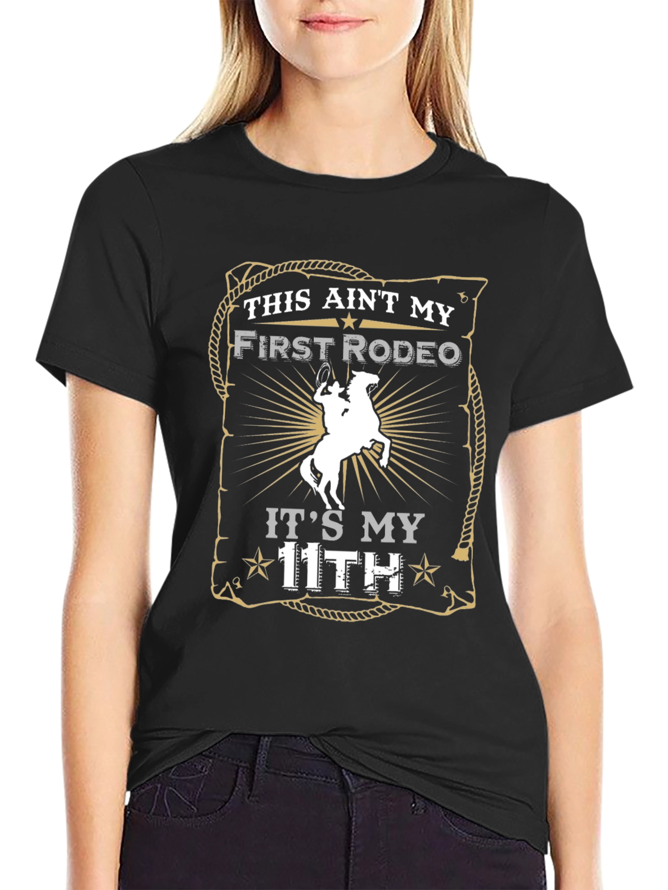 Camiseta Negra This Aint My First Rodeo
