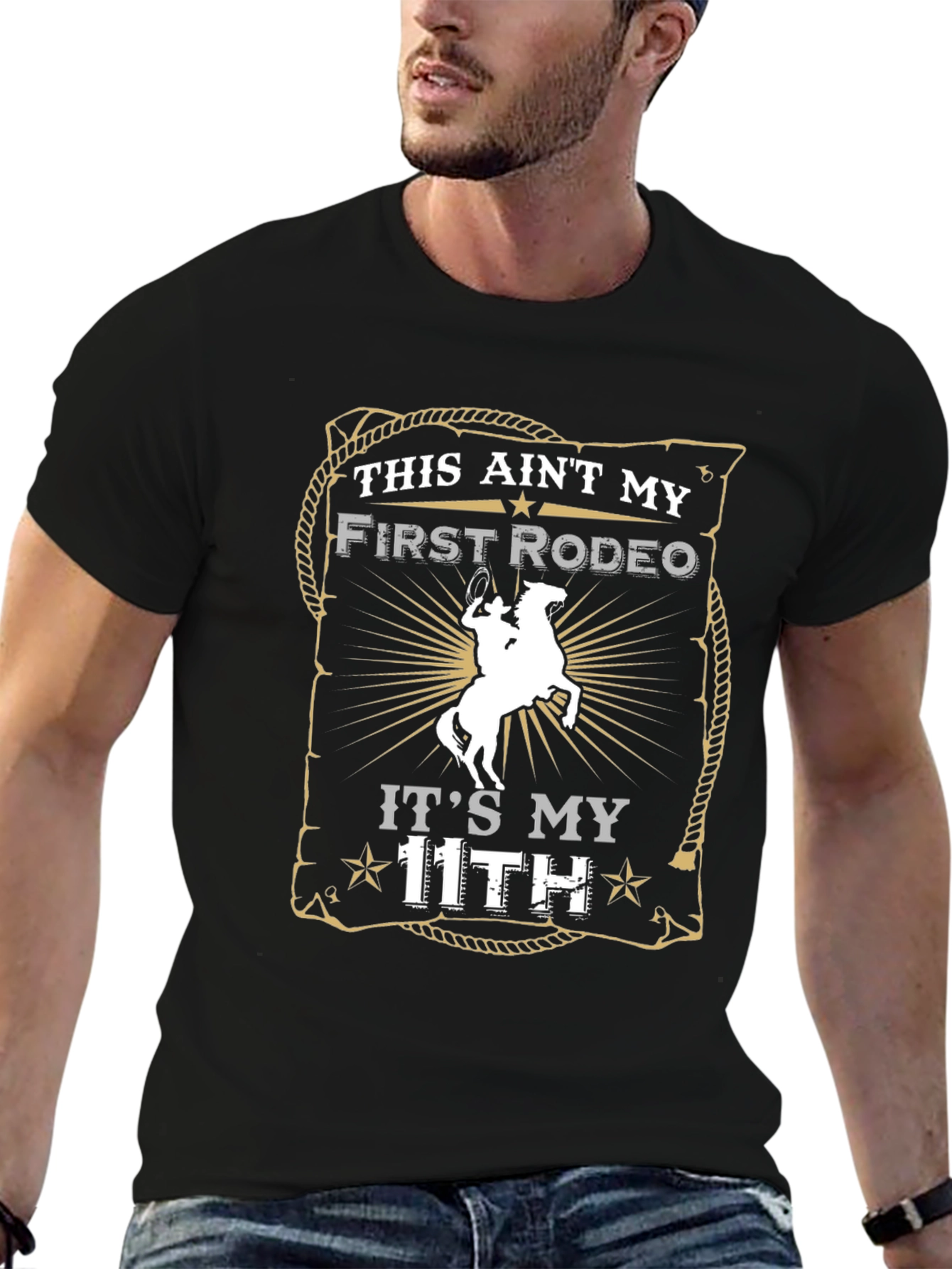 Camiseta Negra This Aint My First Rodeo