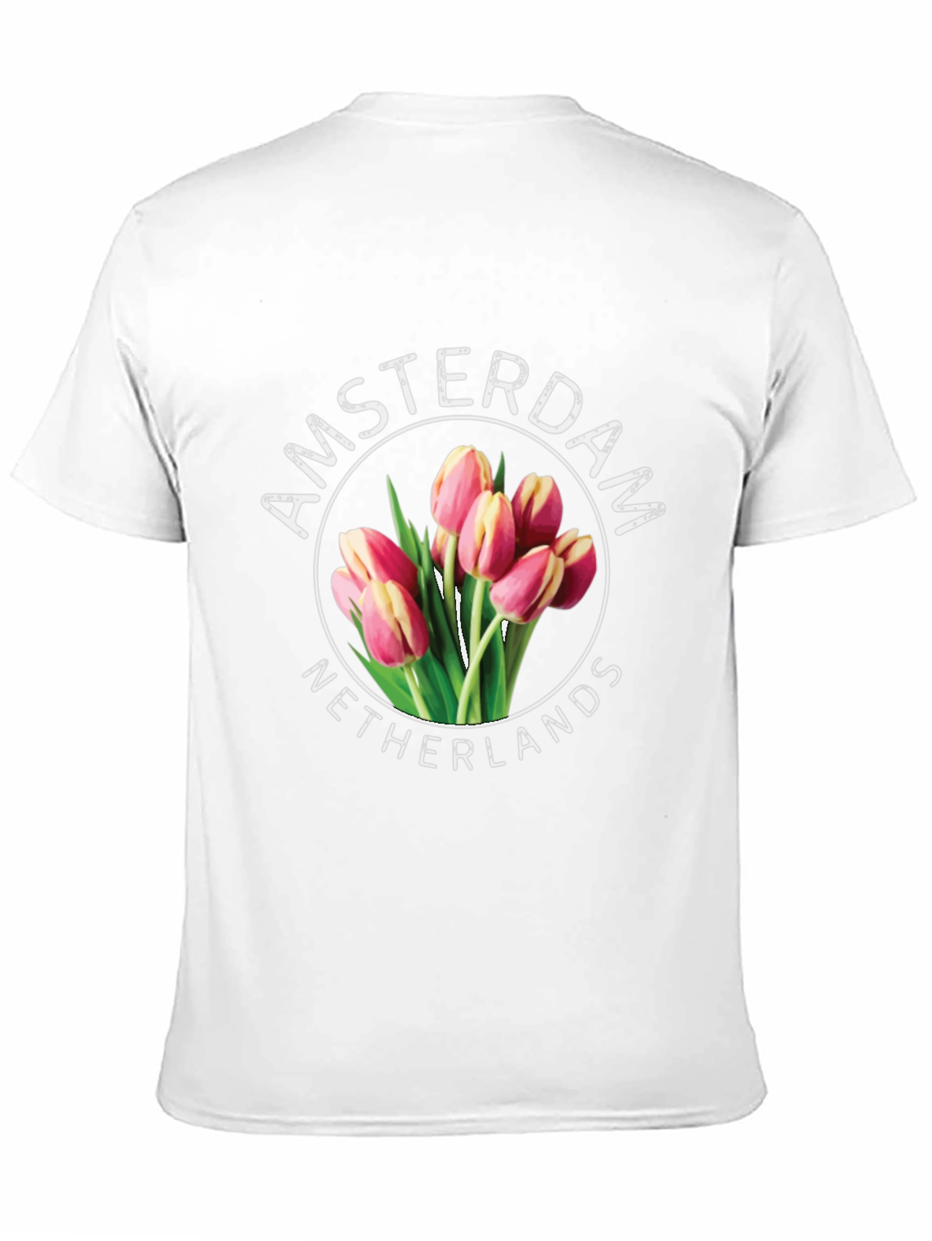 Camiseta Ámsterdam Países Bajos Tulipanes - Diseño Floral