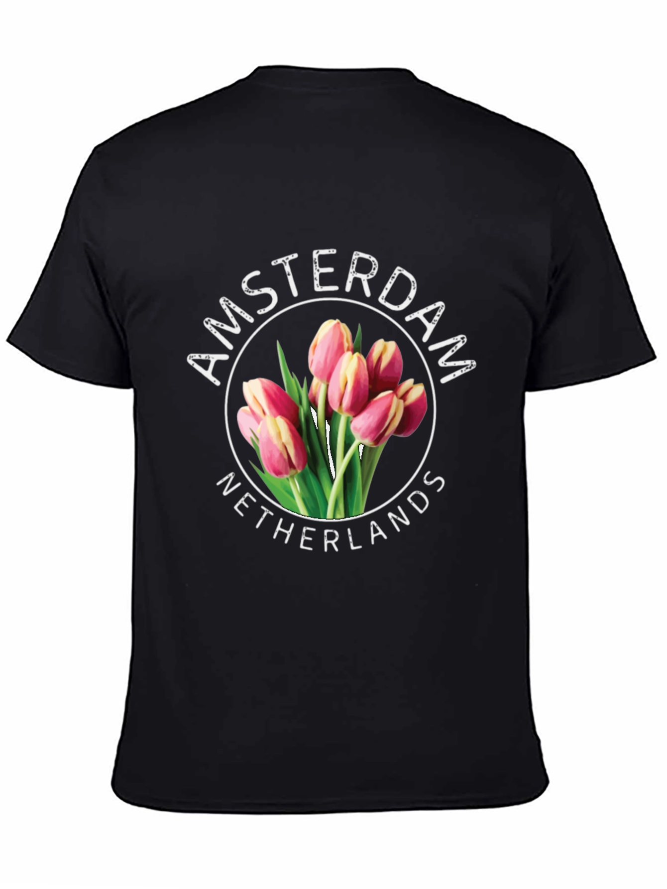 Camiseta Ámsterdam Países Bajos Tulipanes - Diseño Floral