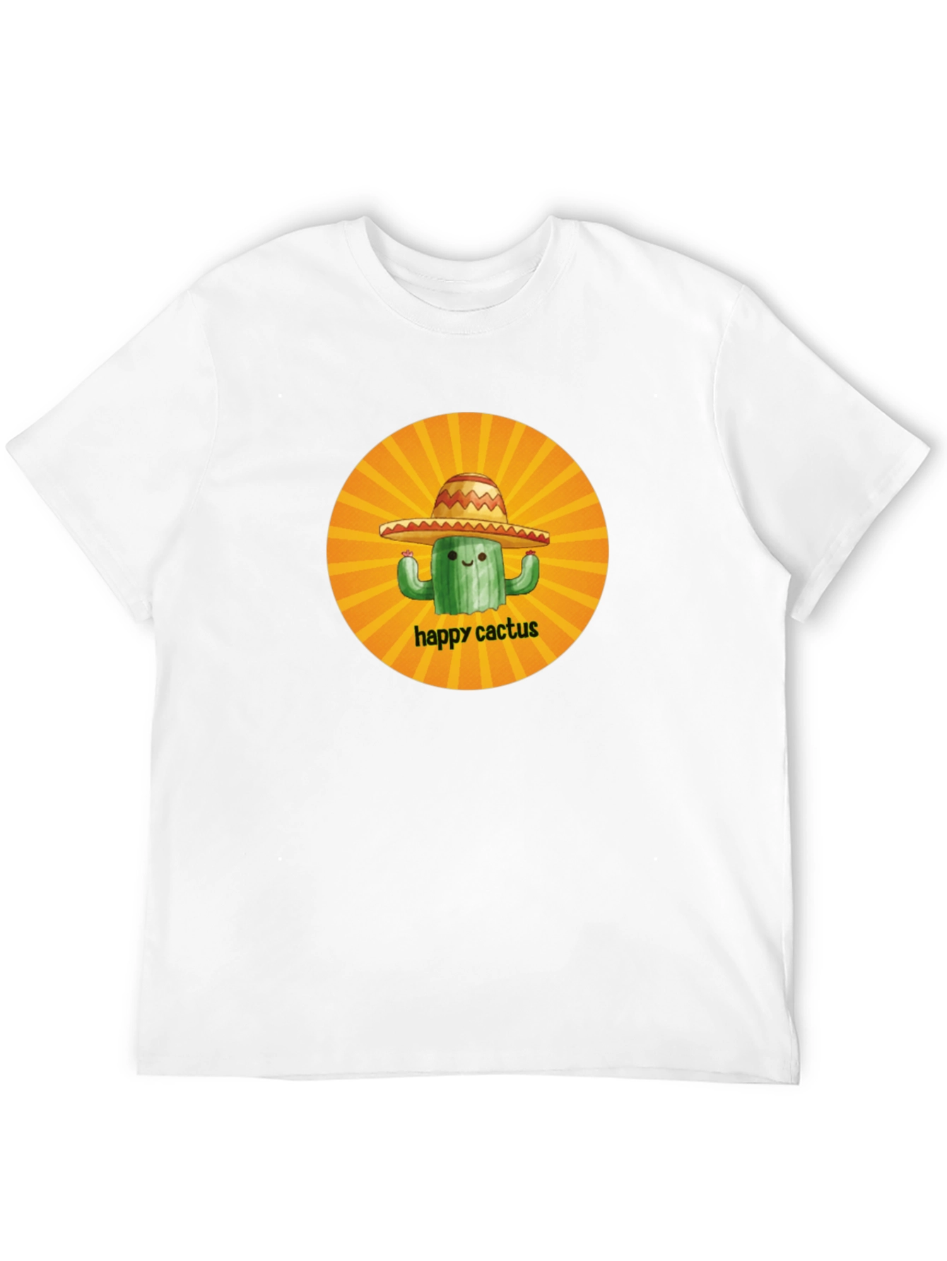 Camiseta Negra Happy Cactus
