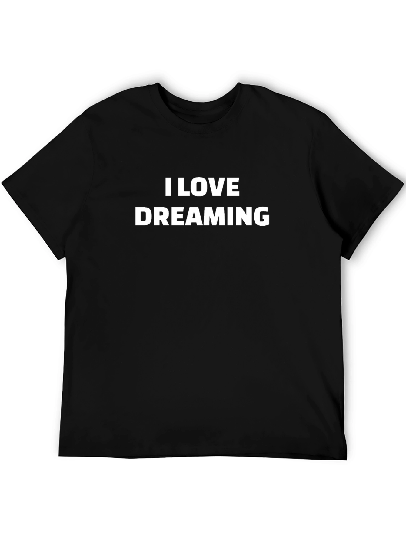 Camiseta Negra con Diseño I Love Dreaming