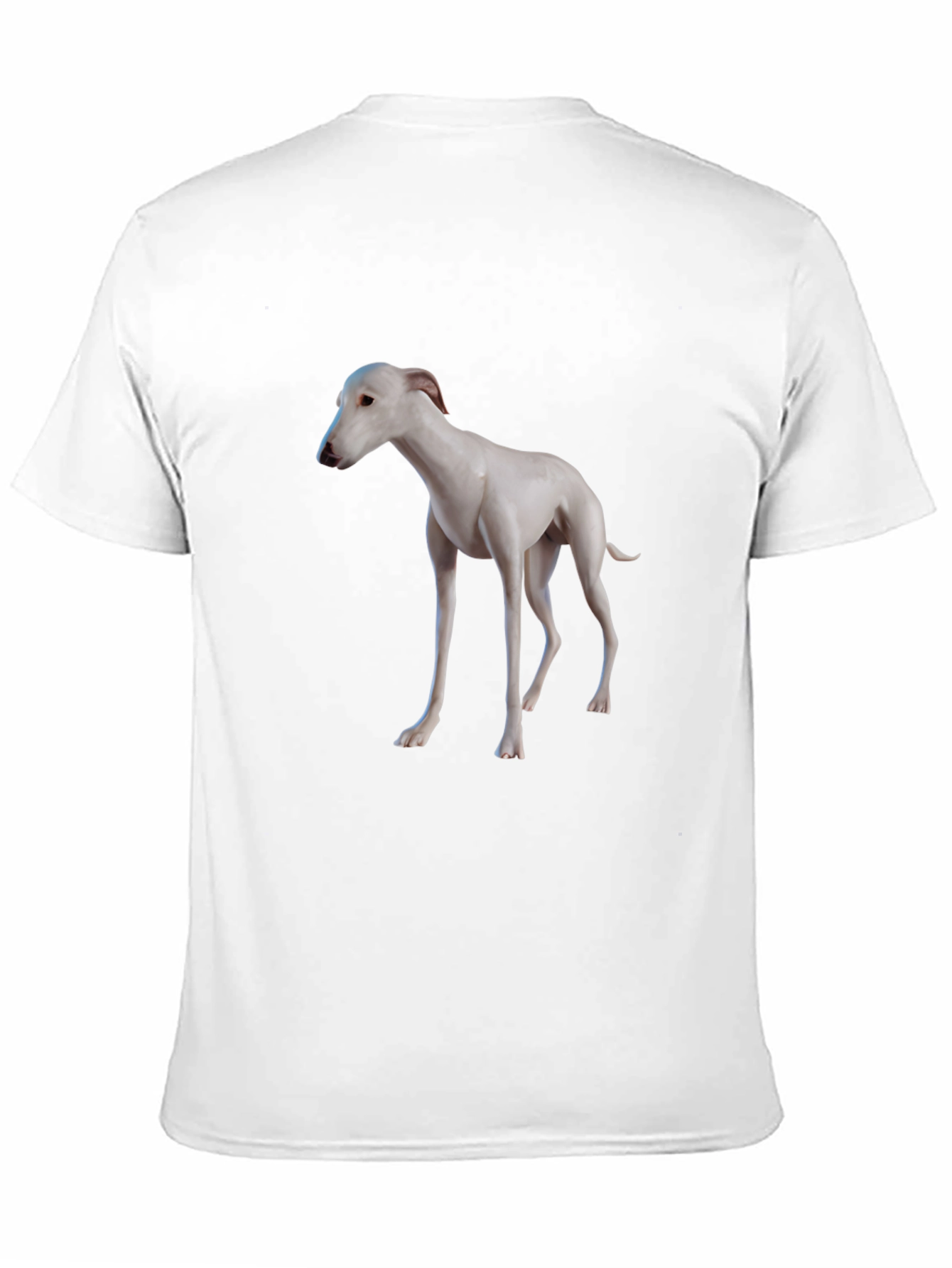 Camiseta Negra con Diseño de Galgo Blanco