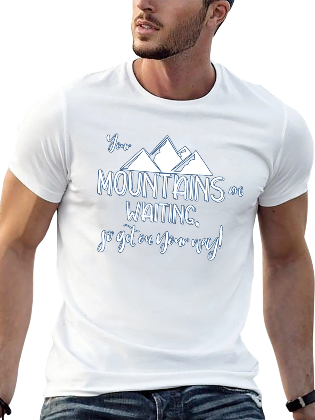 Camiseta Negra Tus Montañas Esperan