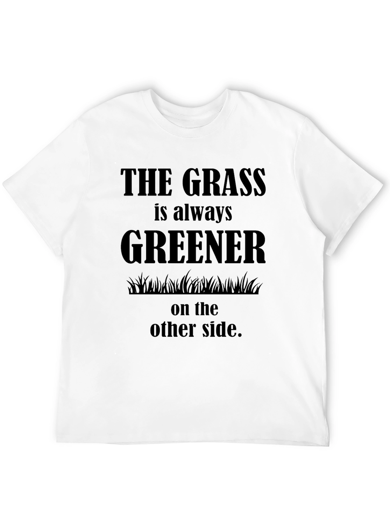 Camiseta Negra: El Pasto Siempre Es Más Verde