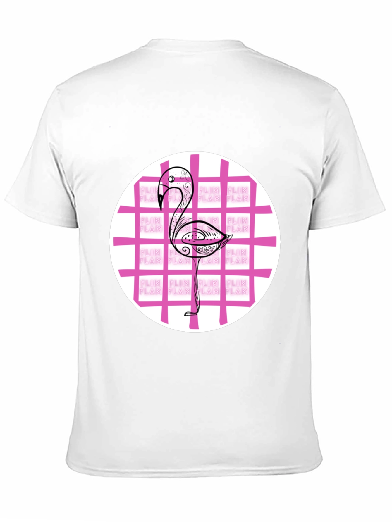 Camiseta Negra con Diseño de Flamenco Estilizado